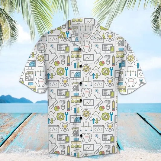 Hawaiian Shirt / Adults / S Amazing Computer Program Hawaiian Shirt Summer Button Up