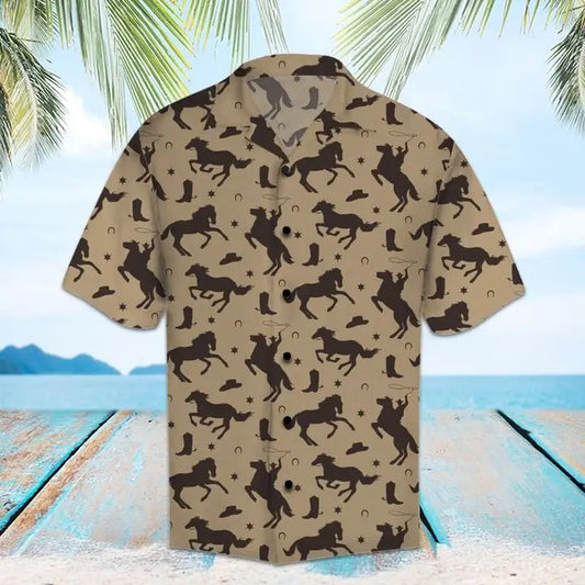 Hawaiian Shirt / Adults / S Amazing Cowboy Hawaiian Shirt Summer Button Up