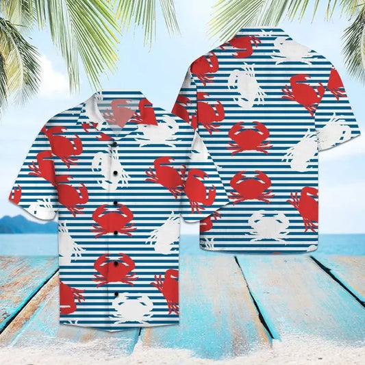 Hawaiian Shirt / Adults / S Amazing Crab Hawaiian Shirt Summer Button Up