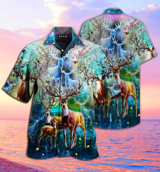 Hawaiian Shirt / Adults / S Amazing Deer Full Printing Hawaiian Shirt