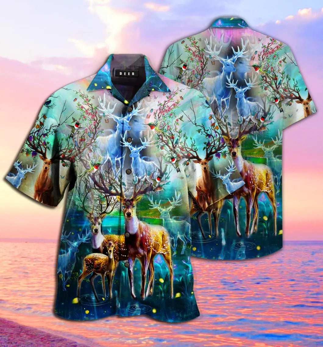 Hawaiian Shirt / Adults / S Amazing Deer Hawaiian Shirt