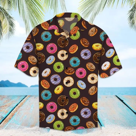 Hawaiian Shirt / Adults / S Amazing Donut Hawaiian Shirt Summer Button Up