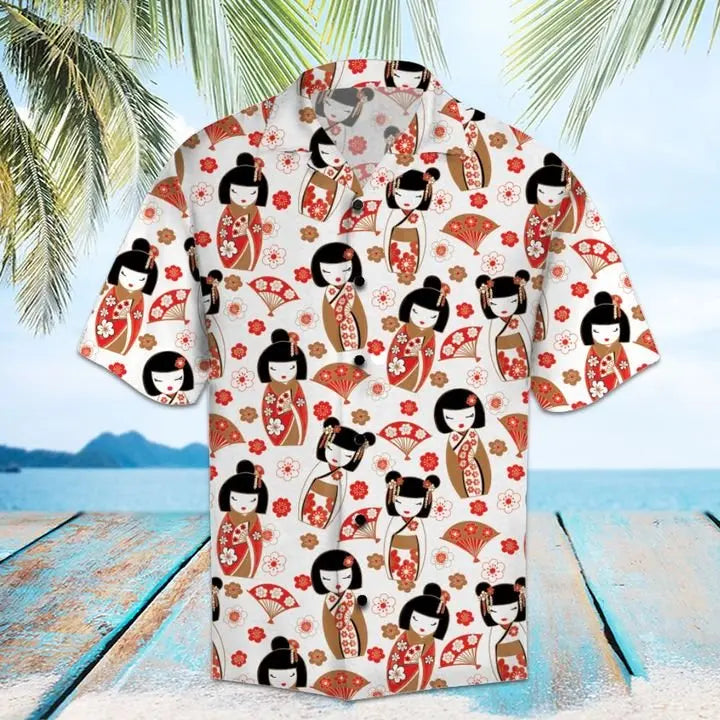 Hawaiian Shirt / Adults / S Amazing Geisha Hawaiian Shirt Summer Button Up