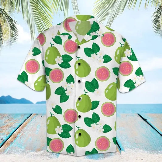 Hawaiian Shirt / Adults / S Amazing Guava Exotic Fruits Hawaiian Shirt Summer Button Up