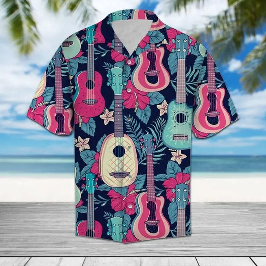 Hawaiian Shirt / Adults / S Amazing Guitar Hawaiian Shirt Summer Button Up
