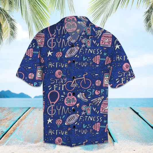 Hawaiian Shirt / Adults / S Amazing Gym Girl Hawaiian Shirt Summer Button Up