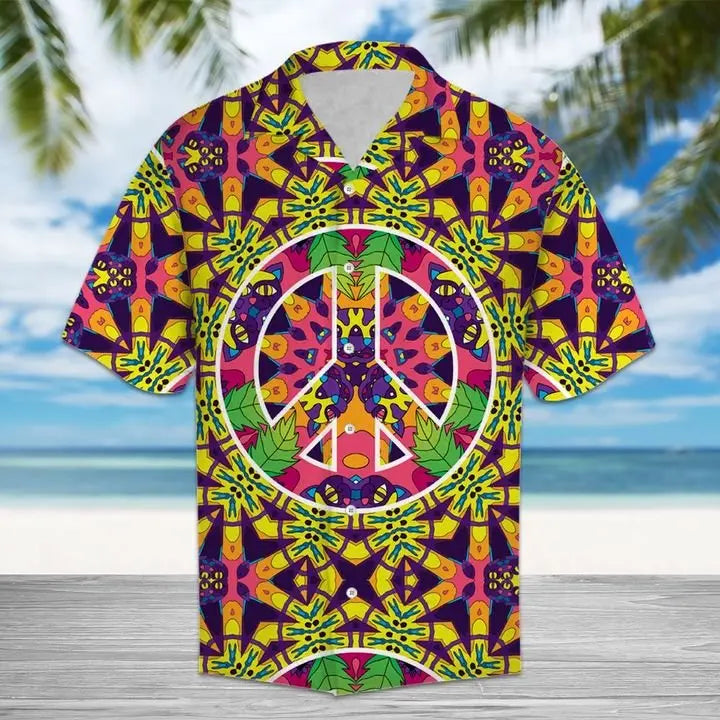 Hawaiian Shirt / Adults / S Amazing Hippie Jungle Cats Hawaiian Shirt Summer Button Up