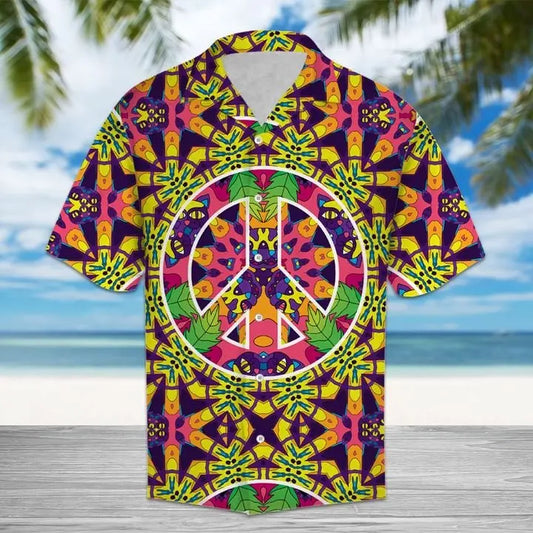 Hawaiian Shirt / Adults / S Amazing Hippie Jungle Cats Hawaiian Shirt Summer Button Up