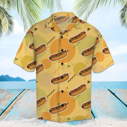 Hawaiian Shirt / Adults / S Amazing Hot Dog Hawaiian Shirt Summer Button Up