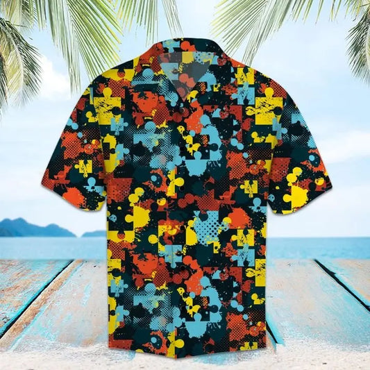 Hawaiian Shirt / Adults / S Amazing Jigsaw Puzzle Hawaiian Shirt Summer Button Up