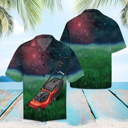 Hawaiian Shirt / Adults / S Amazing Lawn Mower Hawaiian Shirt Summer Button Up