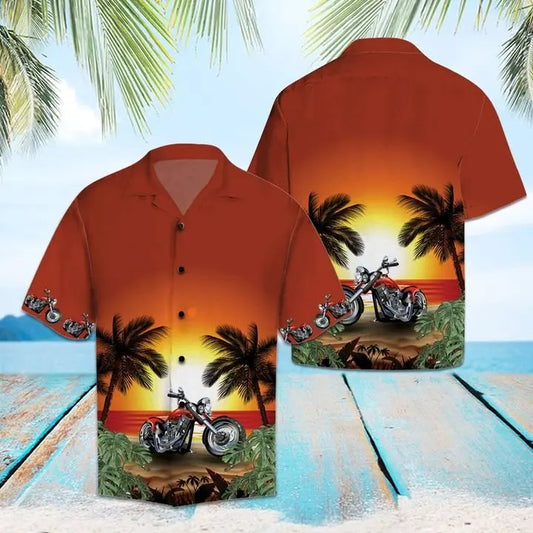 Hawaiian Shirt / Adults / S Amazing Legend Motorcycles Hawaiian Shirt Summer Button Up