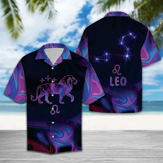 Hawaiian Shirt / Adults / S Amazing Leo Horoscope Hawaiian Shirt Summer Button Up