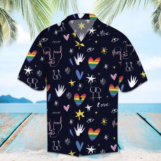 Hawaiian Shirt / Adults / S Amazing Lgbt Hawaiian Shirt Summer Button Up
