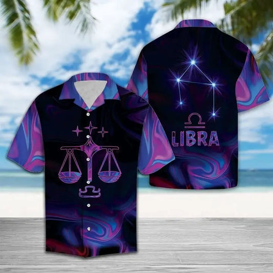Hawaiian Shirt / Adults / S Amazing Libra Horoscope Hawaiian Shirt Summer Button Up