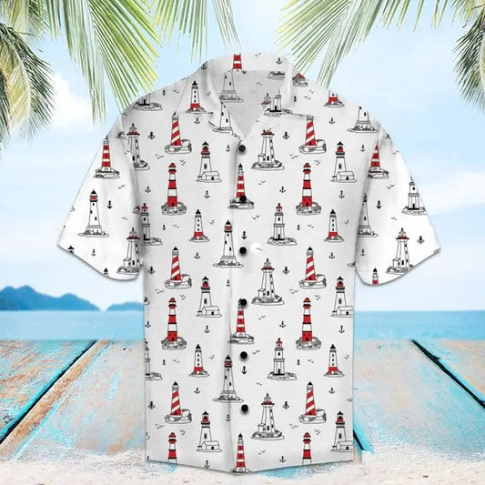Hawaiian Shirt / Adults / S Amazing Lighthouse Hawaiian Shirt Summer Button Up