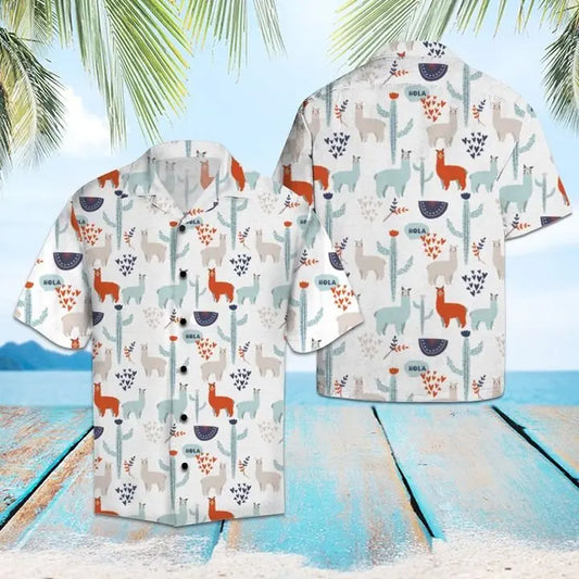 Hawaiian Shirt / Adults / S Amazing Llama Hawaiian Shirt Summer Button Up