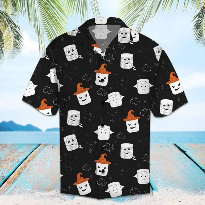 Hawaiian Shirt / Adults / S Amazing Marshmallow Hawaiian Shirt Summer Button Up