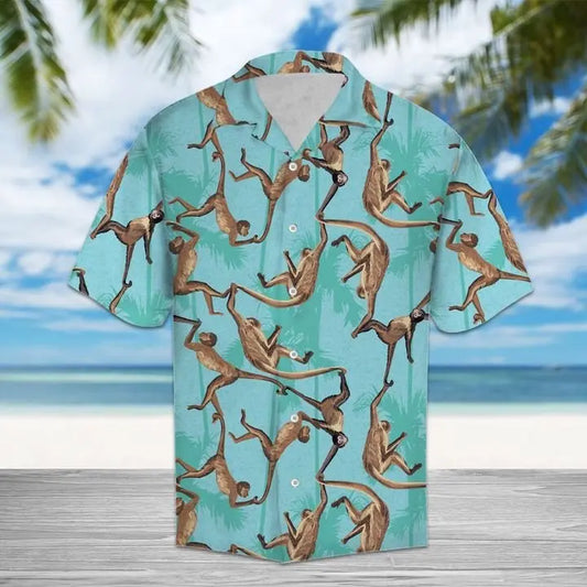 Hawaiian Shirt / Adults / S Amazing Monkey Hawaiian Shirt Summer Button Up