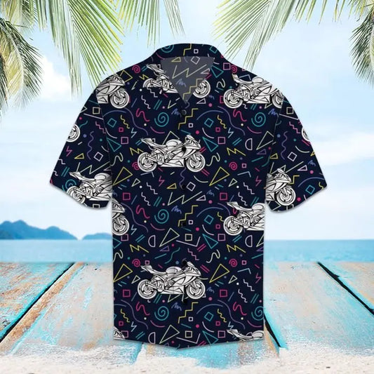 Hawaiian Shirt / Adults / S Amazing Motorcycles Hawaiian Shirt Summer Button Up