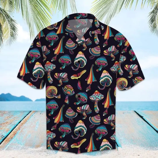 Hawaiian Shirt / Adults / S Amazing Mushroom Hawaiian Shirt Summer Button Up