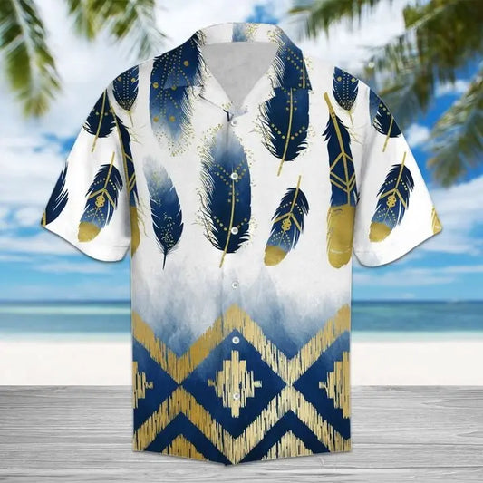 Hawaiian Shirt / Adults / S Amazing Native American Hawaiian Shirt Summer Button Up