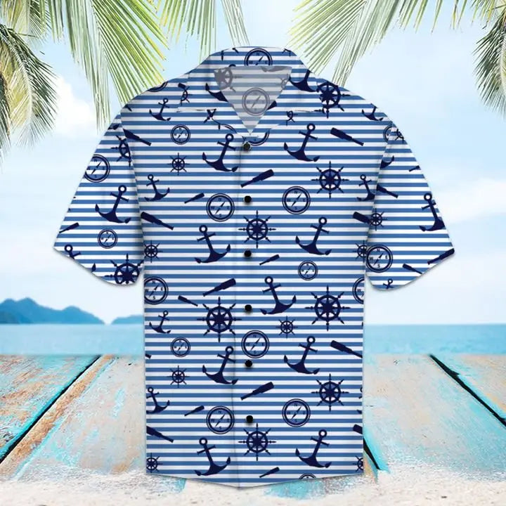 Hawaiian Shirt / Adults / S Amazing Navy Hawaiian Shirt Summer Button Up