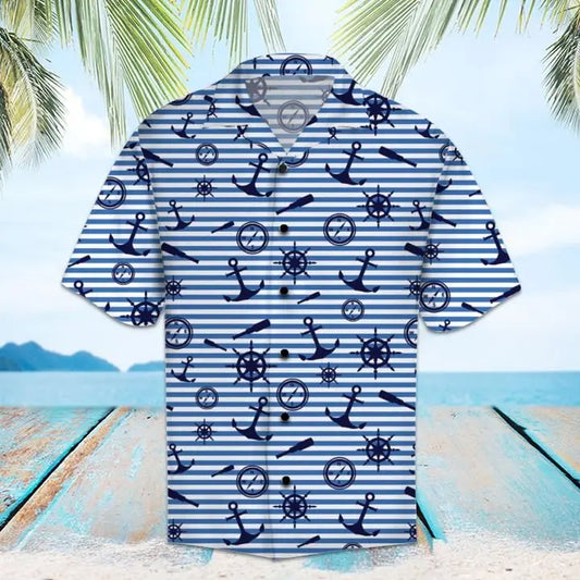 Hawaiian Shirt / Adults / S Amazing Navy Hawaiian Shirt Summer Button Up