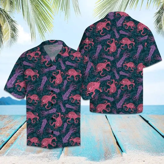 Hawaiian Shirt / Adults / S Amazing Octopus Hawaiian Shirt Summer Button Up