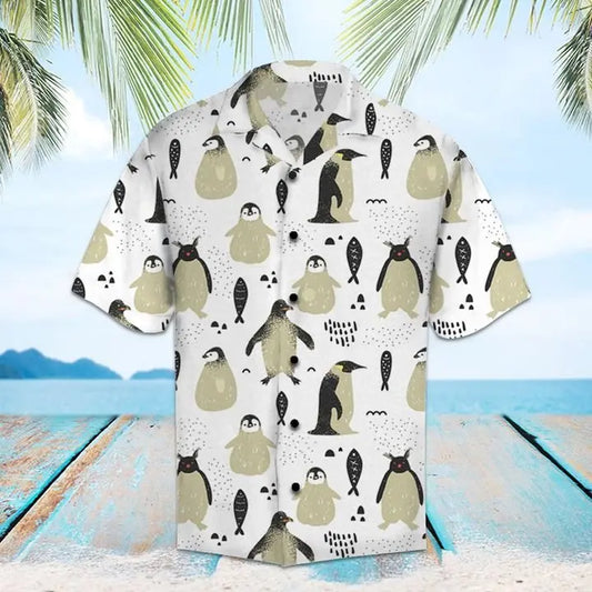 Hawaiian Shirt / Adults / S Amazing Penguin Hawaiian Shirt Summer Button Up