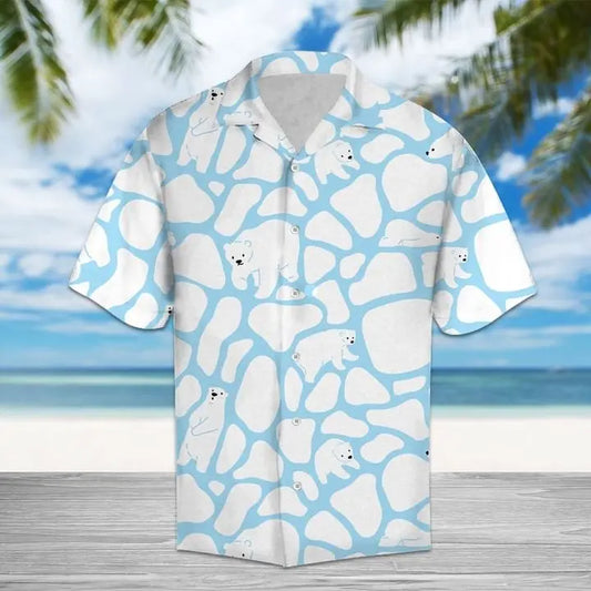 Hawaiian Shirt / Adults / S Amazing Polar Bear Hawaiian Shirt Summer Button Up