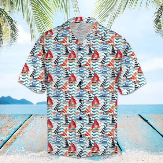 Hawaiian Shirt / Adults / S Amazing Sailing Hawaiian Shirt Summer Button Up