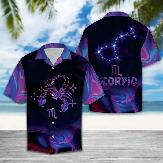 Hawaiian Shirt / Adults / S Amazing Scorpio Horoscope Hawaiian Shirt Summer Button Up