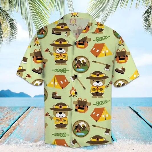 Hawaiian Shirt / Adults / S Amazing Scout Hawaiian Shirt Summer Button Up