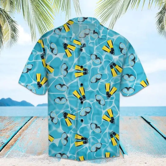 Hawaiian Shirt / Adults / S Amazing Scuba Diving Hawaiian Shirt Summer Button Up