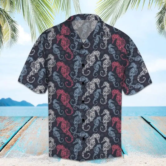 Hawaiian Shirt / Adults / S Amazing Seahorse Hawaiian Shirt Summer Button Up