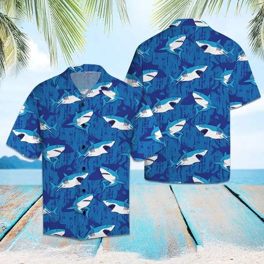 Hawaiian Shirt / Adults / S Amazing Shark Hawaiian Shirt Summer Button Up