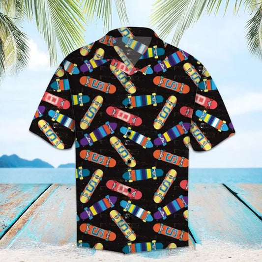 Hawaiian Shirt / Adults / S Amazing Skateboard Hawaiian Shirt Summer Button Up