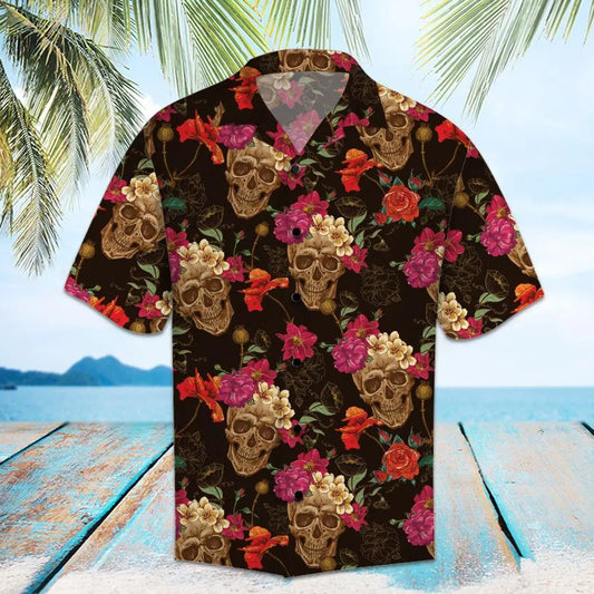 Hawaiian Shirt / Adults / S Amazing Skull Hawaiian Shirt Summer Button Up