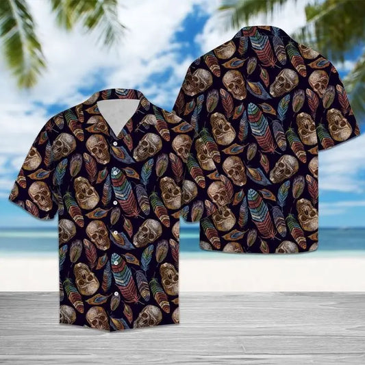 Hawaiian Shirt / Adults / S Amazing Skull Hawaiian Shirt Summer Button Up