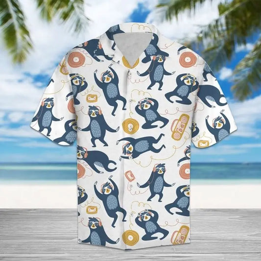 Hawaiian Shirt / Adults / S Amazing Sloths Hawaiian Shirt Summer Button Up