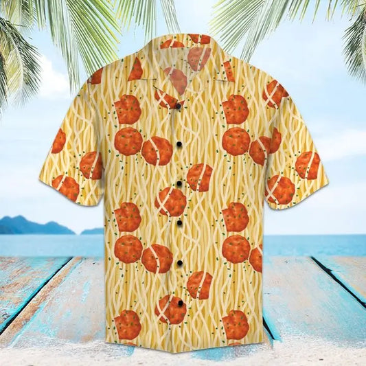 Hawaiian Shirt / Adults / S Amazing Spaghetti Hawaiian Shirt Summer Button Up