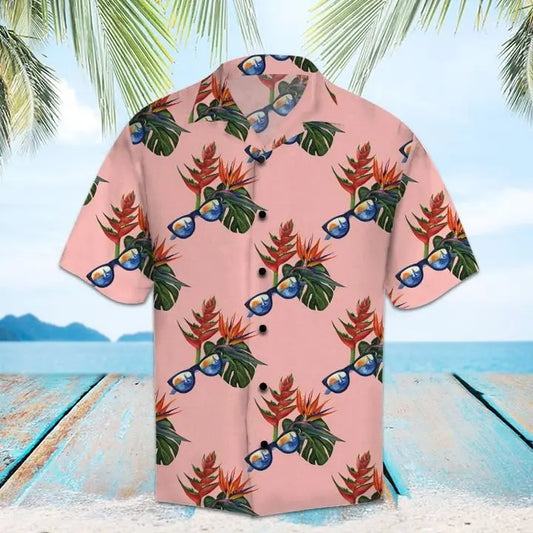 Hawaiian Shirt / Adults / S Amazing Sunglasses Girl Hawaiian Shirt Summer Button Up