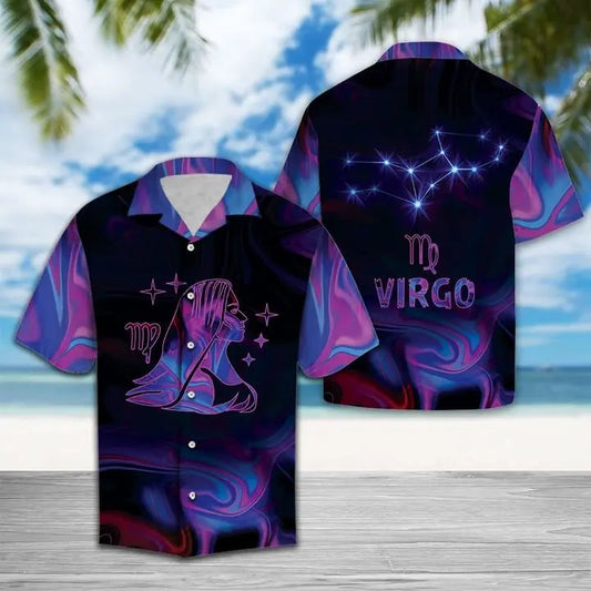 Hawaiian Shirt / Adults / S Amazing Virgo Horoscope Hawaiian Shirt Summer Button Up