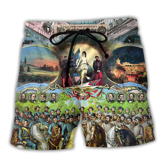 American Civil War Historic Art – Beach Short