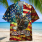America Bald Eagle Stained Glass Art Hawaiian Shirt