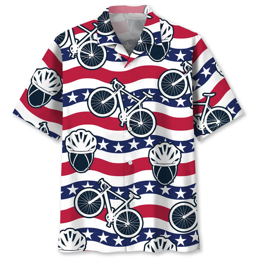 Hawaiian Shirt / Adults / S America Cycling Hawaiian Shirt