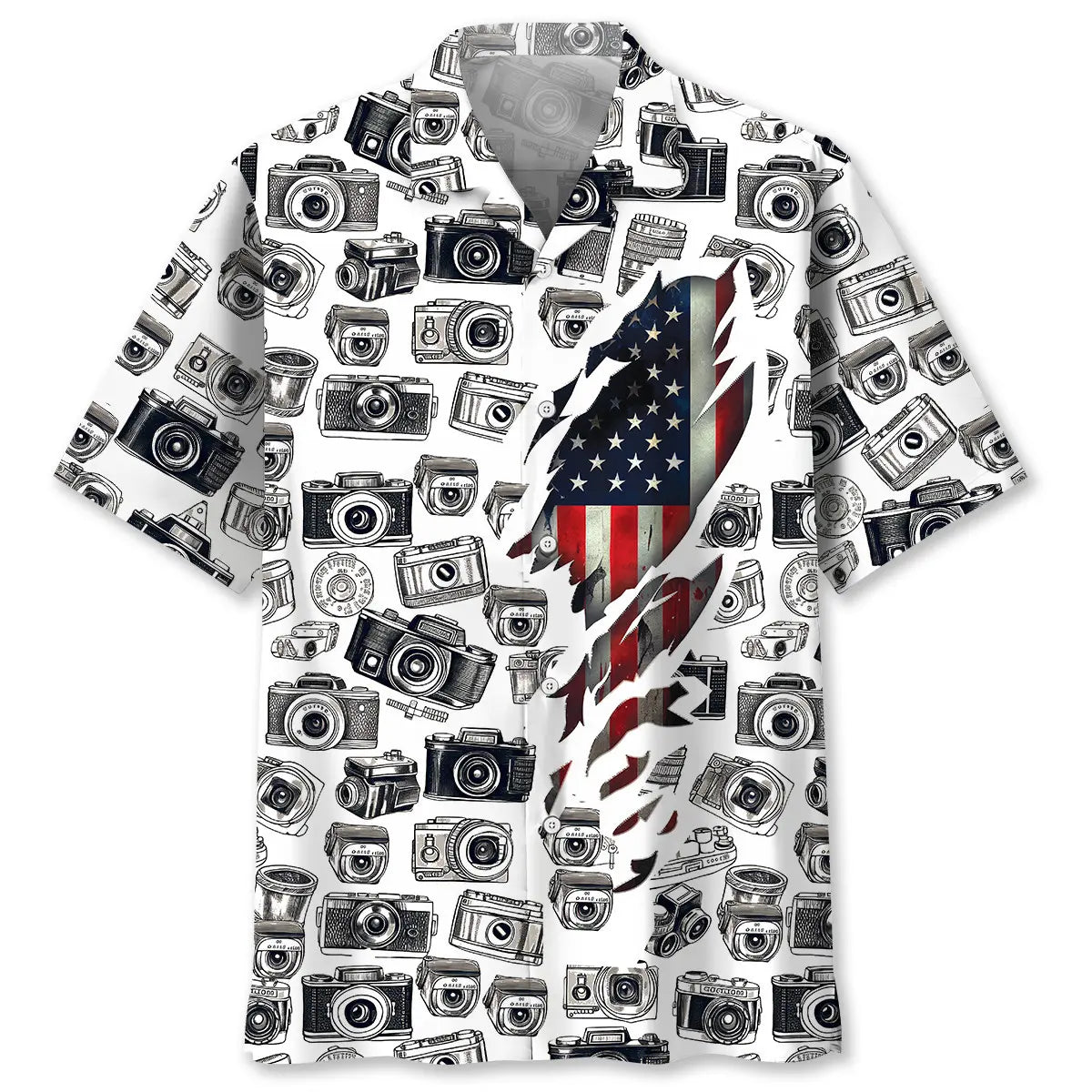 Hawaiian Shirt / Adults / S America Photographer Hawaiian Shirt