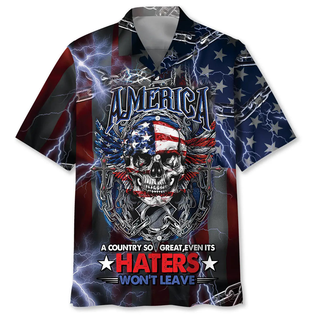 Hawaiian Shirt / Adults / S America The Great Country Hawaiian Shirt