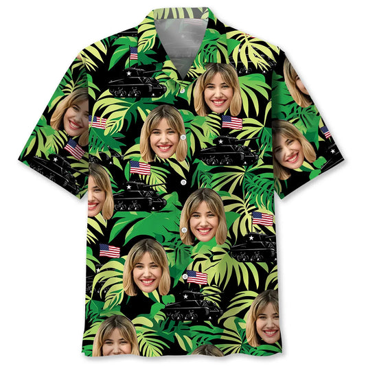 Hawaiian Shirt / Adults / S American Army and Wife Tank M4 Hawaiian Shirt